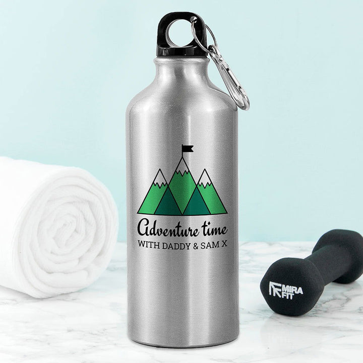 Buy Personalised Adventure Time Silver Water Bottle available now at www.giftsfinder.co.uk