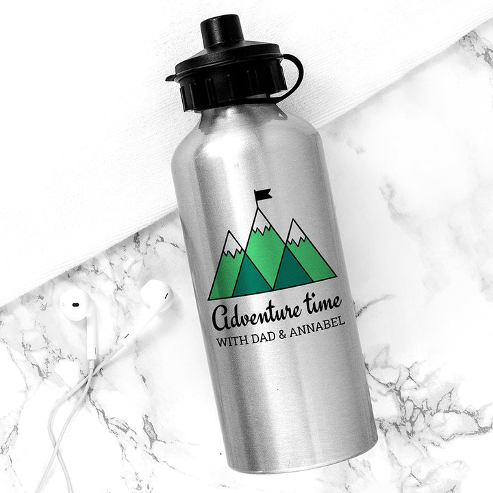 Buy Personalised Adventure Time Silver Water Bottle available now at www.giftsfinder.co.uk