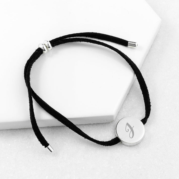 Buy Personalised Always with You Initial Black Bracelet available now at www.giftsfinder.co.uk