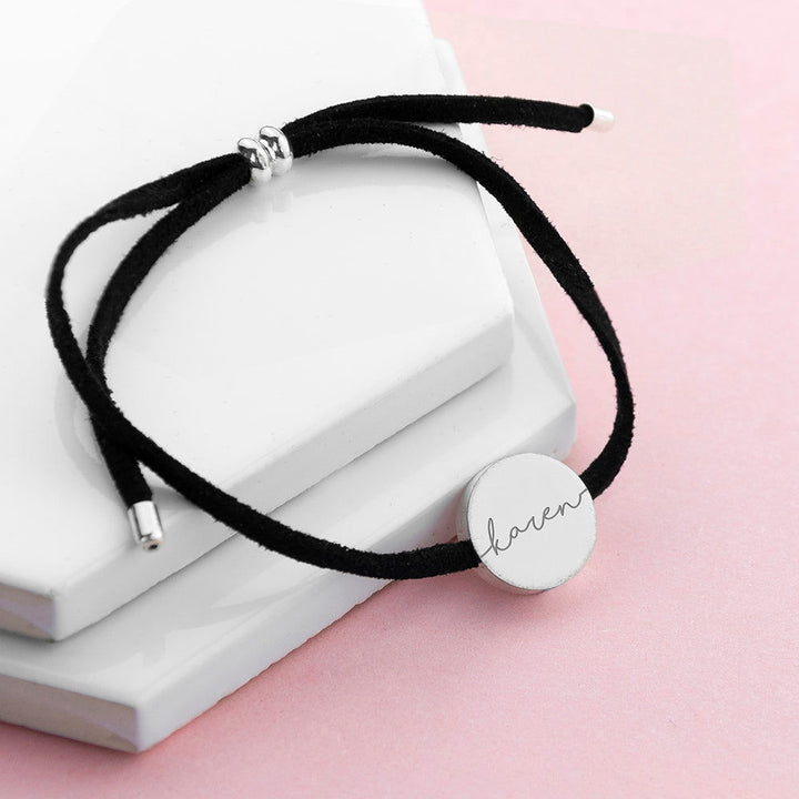 Buy Personalised Always with You Name Black Bracelet available now at www.giftsfinder.co.uk