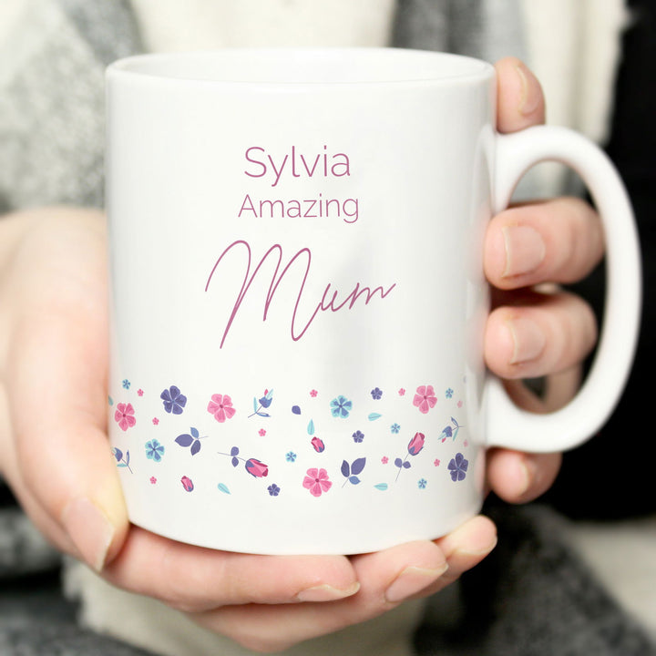 Buy Personalised Amazing Floral Mug available now at www.giftsfinder.co.uk