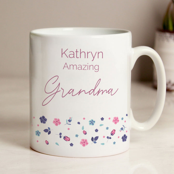 Buy Personalised Amazing Floral Mug available now at www.giftsfinder.co.uk