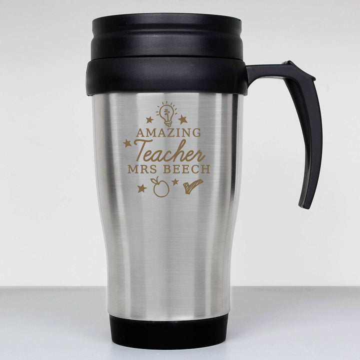 Buy Personalised Amazing Teacher Travel Mug available now at www.giftsfinder.co.uk