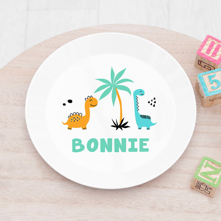 Buy Personalised Baby Dinner Set - Cute DinosaurÂ  available now at www.giftsfinder.co.uk