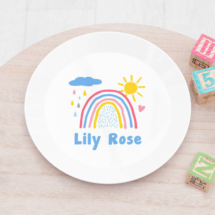 Buy Personalised Baby Dinner Set - Pastel Sky available now at www.giftsfinder.co.uk