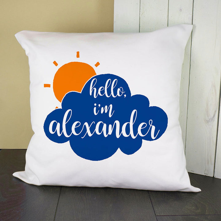 Buy Personalised Baby On Cloud Cushion Cover available now at www.giftsfinder.co.uk