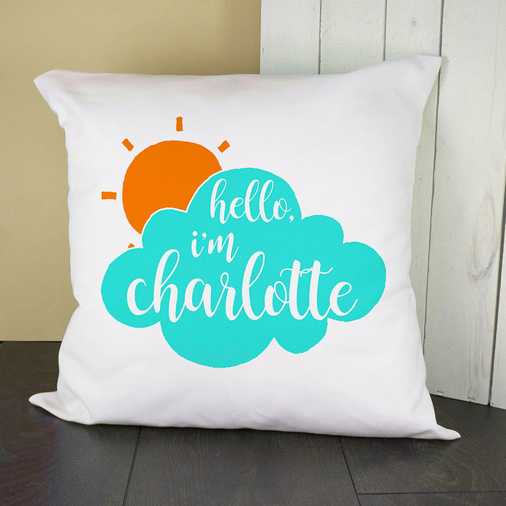 Buy Personalised Baby On Cloud Cushion Cover available now at www.giftsfinder.co.uk