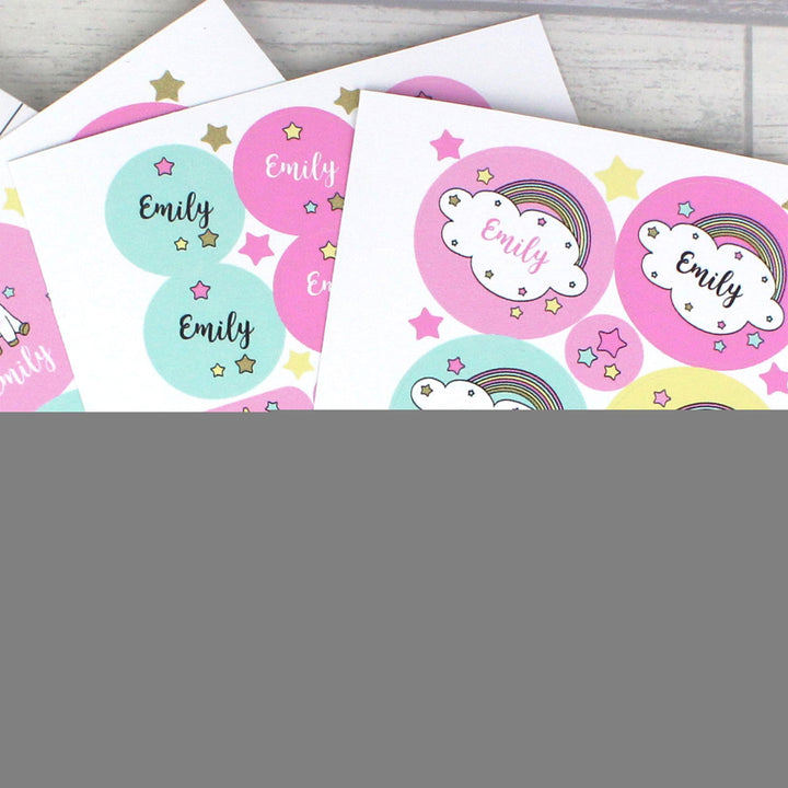 Buy Personalised Baby Unicorn Sticker Set available now at www.giftsfinder.co.uk