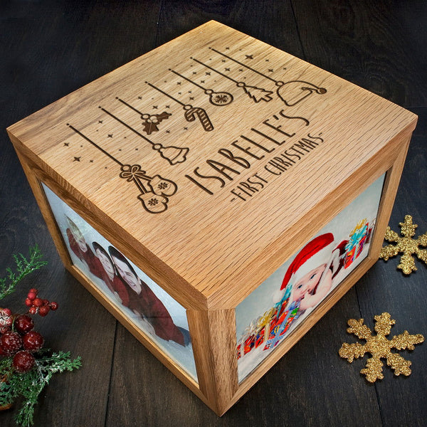 Buy Personalised Baby's First Christmas Memory Box available now at www.giftsfinder.co.uk