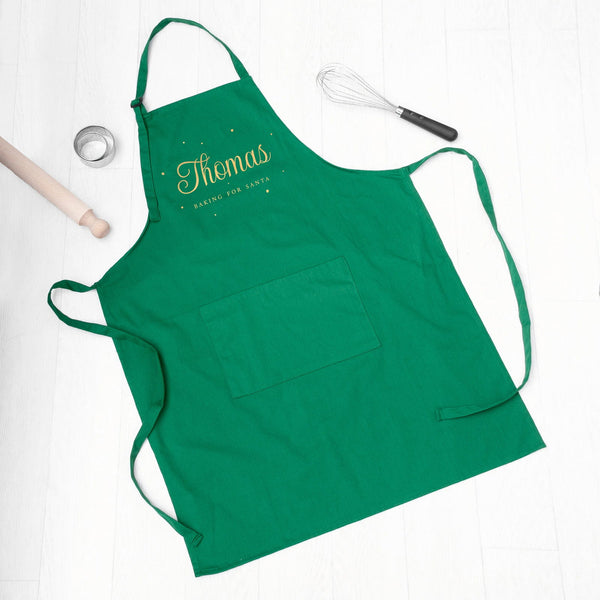 Buy Personalised Baking for Santa Christmas Apron available now at www.giftsfinder.co.uk