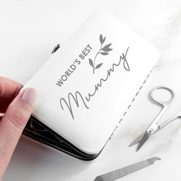 Personalised Best Mama Manicure Set - White in gift category 