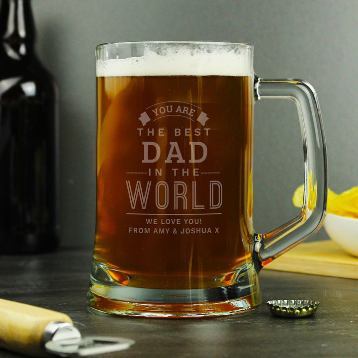 Buy Personalised Best in The World Pint Stern Tankard available now at www.giftsfinder.co.uk