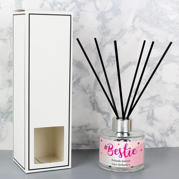 Buy Personalised #Bestie Reed Diffuser available now at www.giftsfinder.co.uk