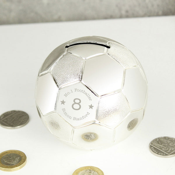 Buy Personalised Big Age Football Money Box available now at www.giftsfinder.co.uk