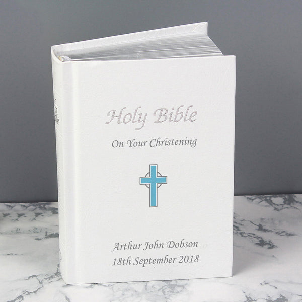 Personalised Blue Cross Bible available to buy at www.giftsfinder.co.uk