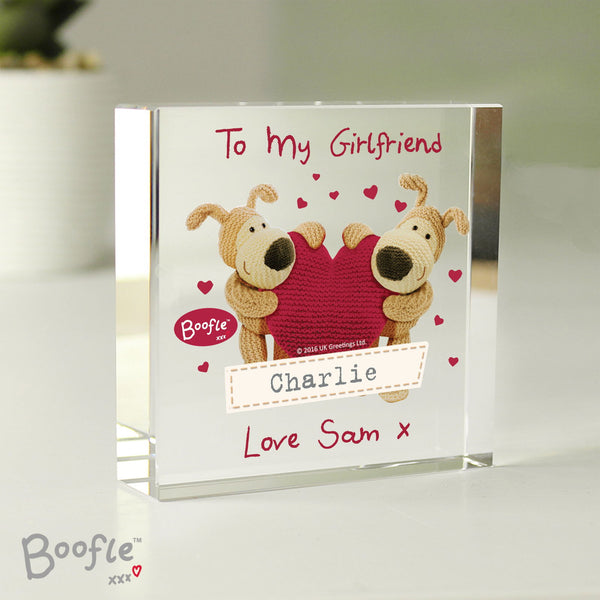 Personalised Boofle Shared Heart Large Crystal Token available to buy at www.giftsfinder.co.uk