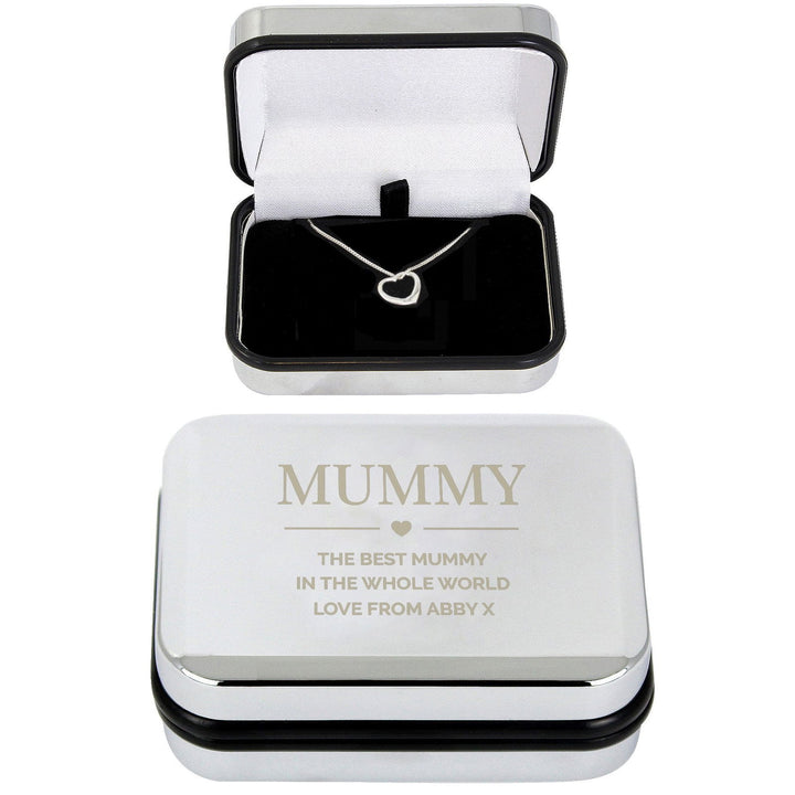 Buy Personalised Box and Heart Necklace available now at www.giftsfinder.co.uk