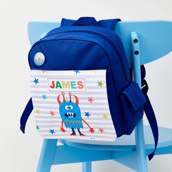 Buy Personalised Boy's Little Monster Rucksack available now at www.giftsfinder.co.uk