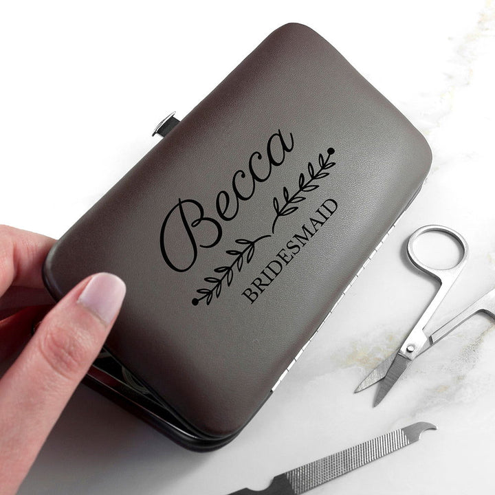 Buy Personalised Bridal Party Manicure Set - Brown available now at www.giftsfinder.co.uk