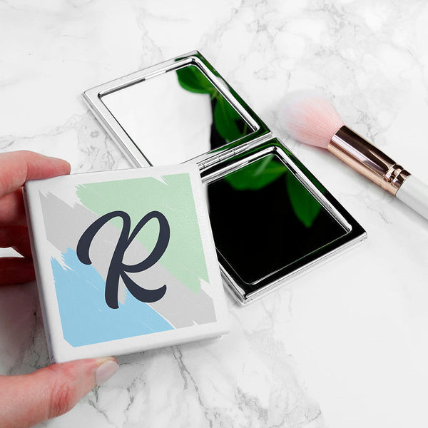 Buy Personalised Brush Stroke Square Compact Mirror - Dusk available now at www.giftsfinder.co.uk