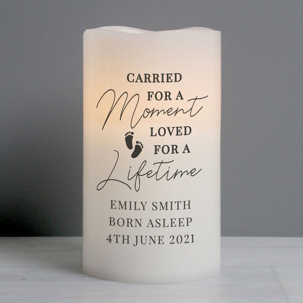 Personalised Carried For A Moment Led Candle available to buy at www.giftsfinder.co.uk