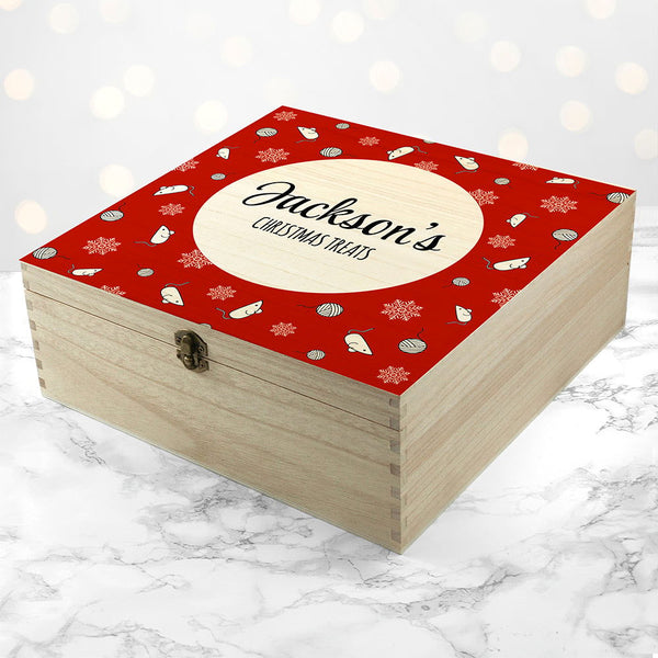 Buy Personalised Cat Treats Christmas Box available now at www.giftsfinder.co.uk