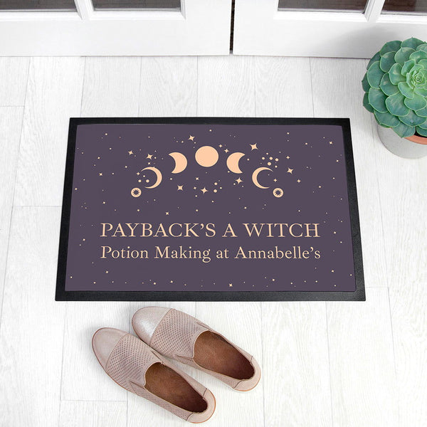 Buy Personalised Celestial Moon Phase Indoor Doormat available now at www.giftsfinder.co.uk