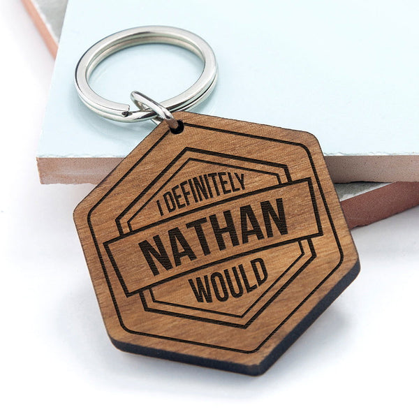 Buy Personalised Cheeky Message Engraved Keyring available now at www.giftsfinder.co.uk