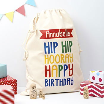 Buy Personalised Child's Birthday Present Sack available now at www.giftsfinder.co.uk