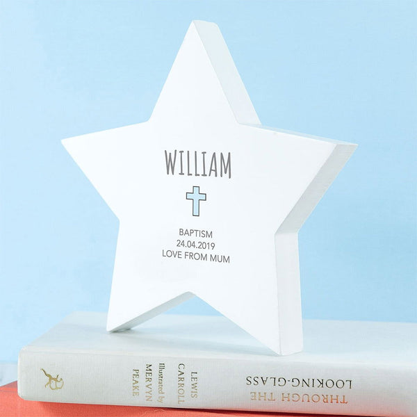 Personalised Christening Star Keepsake available to buy at www.giftsfinder.co.uk