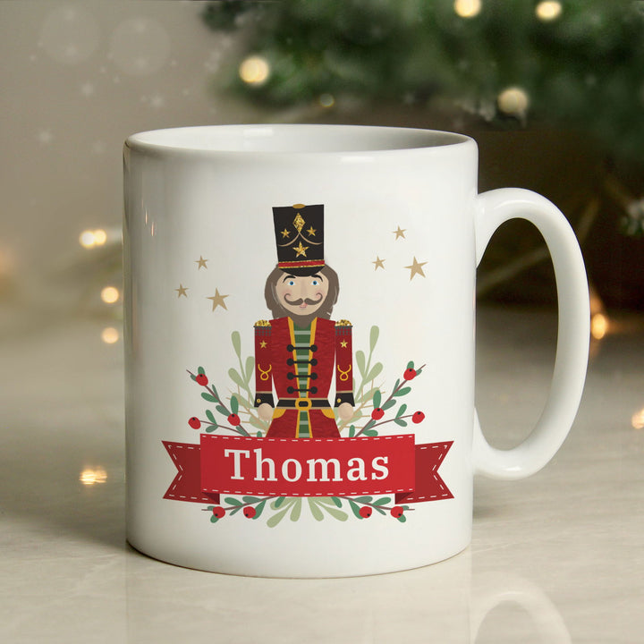 Personalised Christmas Nutcracker Mug available to buy at www.giftsfinder.co.uk