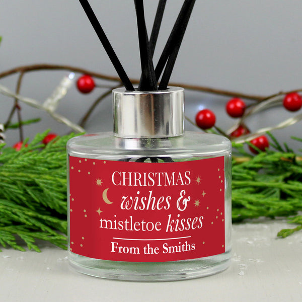 Personalised Christmas Wishes Reed Diffuser available to buy at www.giftsfinder.co.uk