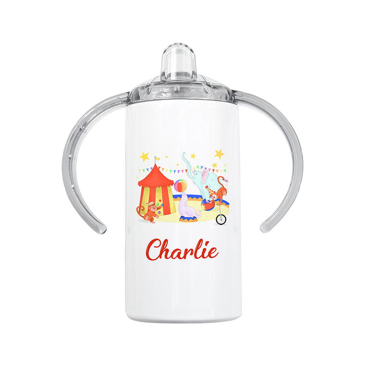 Personalised Circus Kids Sippy Cup available to buy at www.giftsfinder.co.uk