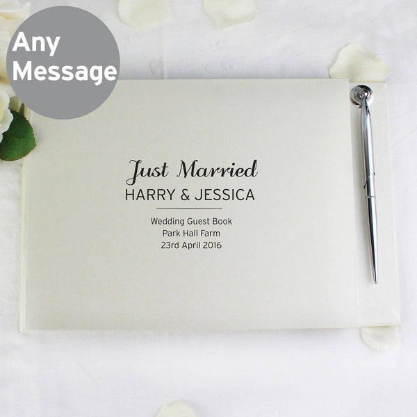 Personalised Classic Hardback Guest Book & Pen available to buy at www.giftsfinder.co.uk