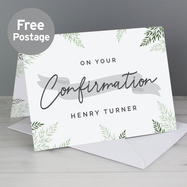 Personalised Confirmation Card available to buy at www.giftsfinder.co.uk