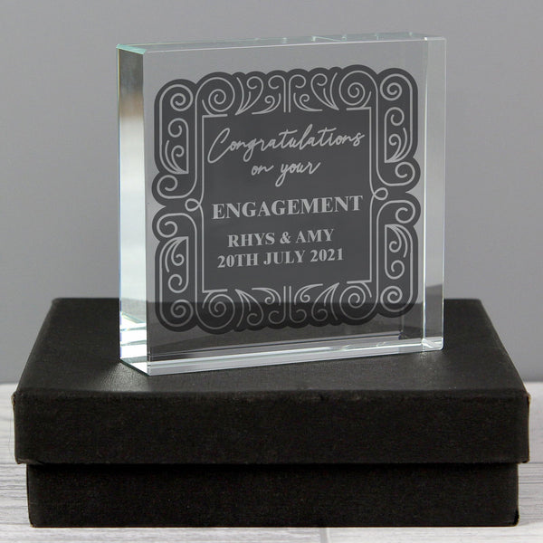 Personalised Congratulations Large Crystal Token available to buy at www.giftsfinder.co.uk