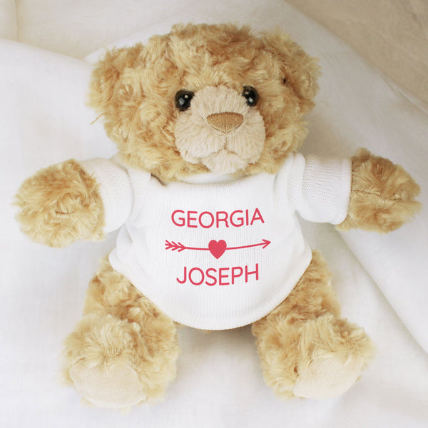 Personalised Couple In Love Teddy Bear available to buy at www.giftsfinder.co.uk