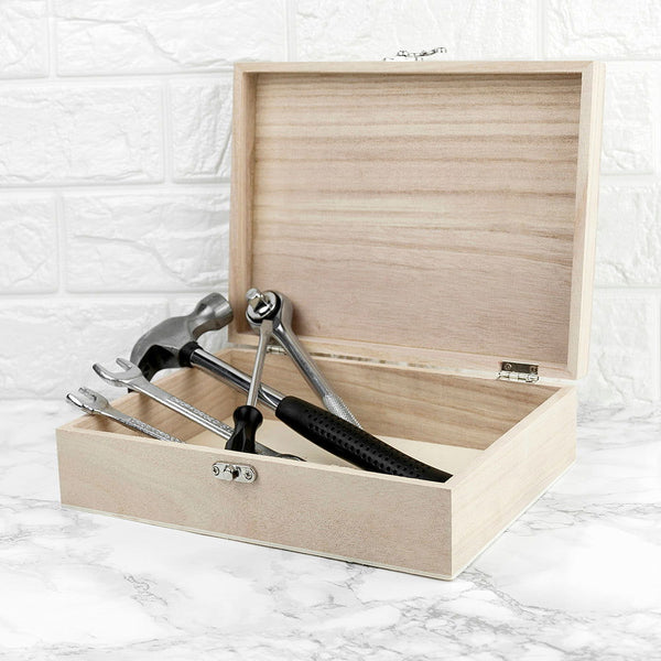 Personalised Dad's Emblem Tool Box available to buy at www.giftsfinder.co.uk