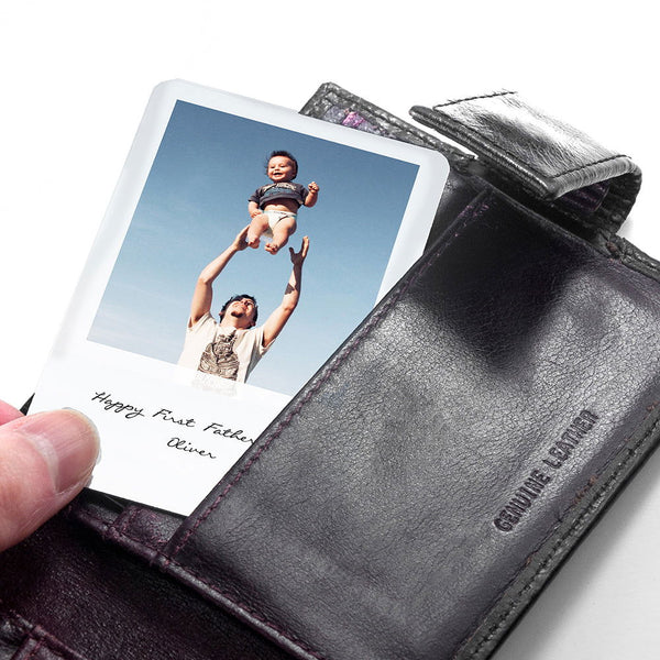 Personalised Dad's Photographic Wallet Keepsake available to buy at www.giftsfinder.co.uk