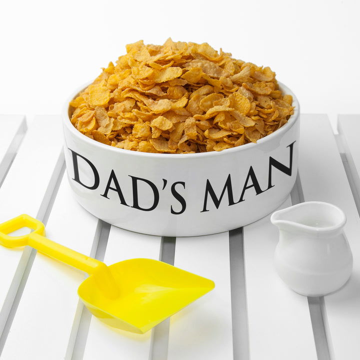 Personalised Dad's Super Large Man Bowl available to buy at www.giftsfinder.co.uk