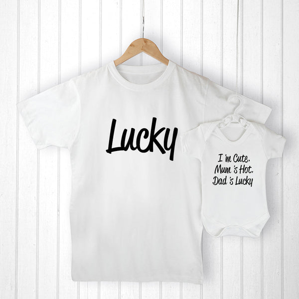 Personalised Daddy And Me Lucky Set available to buy at www.giftsfinder.co.uk