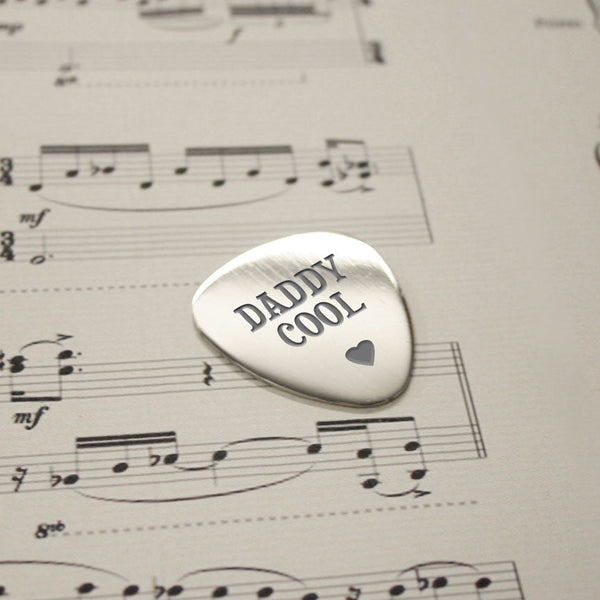 Personalised Daddy Cool Plectrum available to buy at www.giftsfinder.co.uk