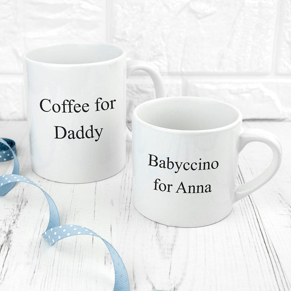 Personalised Daddy & Me Together Forever Mugs available to buy at www.giftsfinder.co.uk