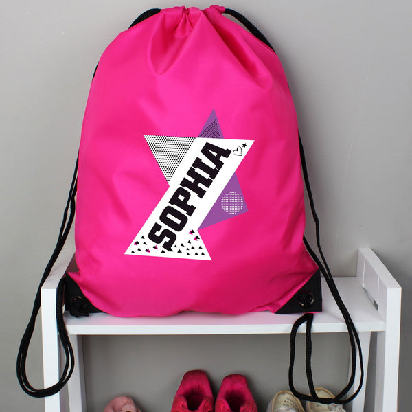 Personalised Dance Pink Kit Bag available to buy at www.giftsfinder.co.uk