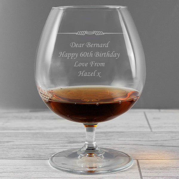 Personalised Decorative Brandy Glass available to buy at www.giftsfinder.co.uk