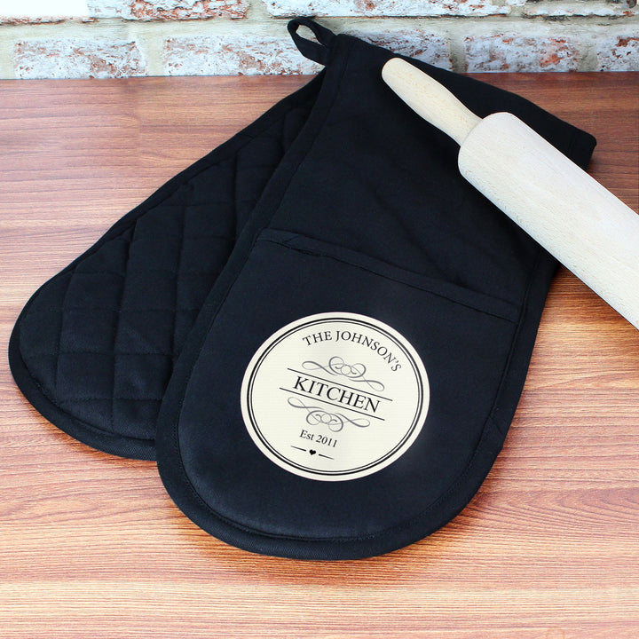 Personalised Decorative Oven Gloves available to buy at www.giftsfinder.co.uk