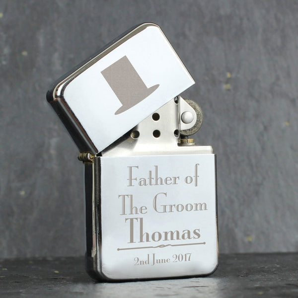 Personalised Decorative Wedding Father of the Groom Lighter available to buy at www.giftsfinder.co.uk