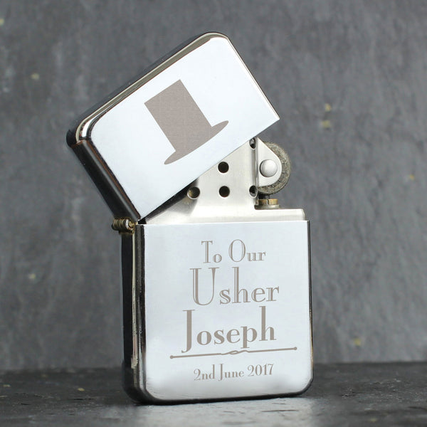 Personalised Decorative Wedding Usher Lighter available to buy at www.giftsfinder.co.uk