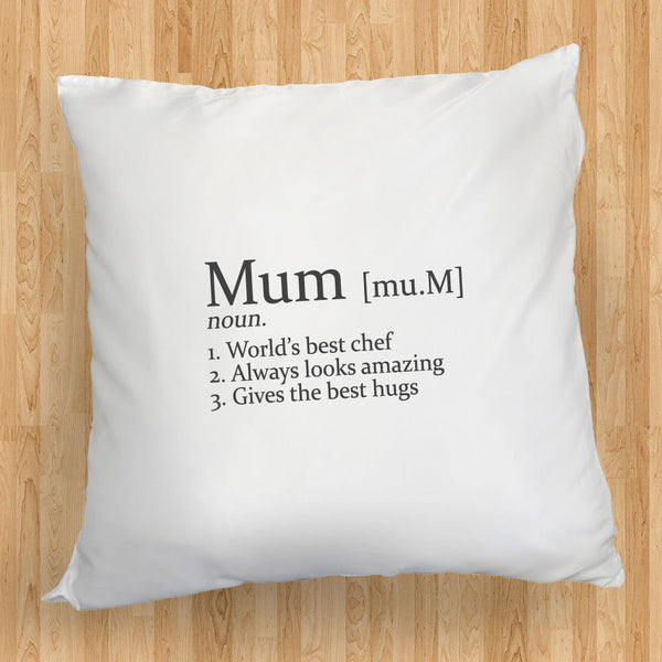 Personalised Definition Cushion Cover available to buy at www.giftsfinder.co.uk