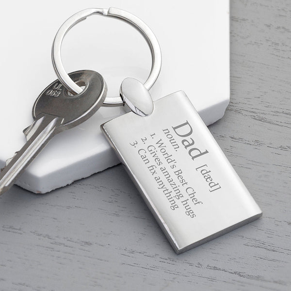 Personalised Definition Keyring available to buy at www.giftsfinder.co.uk